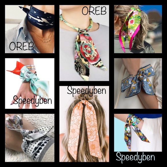 Purse Hair Ribbon Skinny Scarf Set 3/$20 - Picture 10 of 11